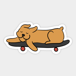 Sleepy skate dog Sticker